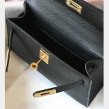 Hermes Mini Kelly Black Replica Handbag Epsom leather