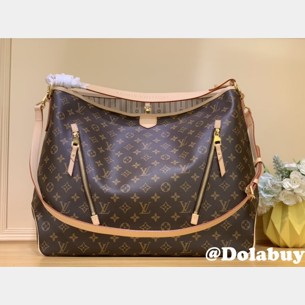 Delightful Louis Vuitton Replica Monogram Coated Canvas Hobo M40354 Bag