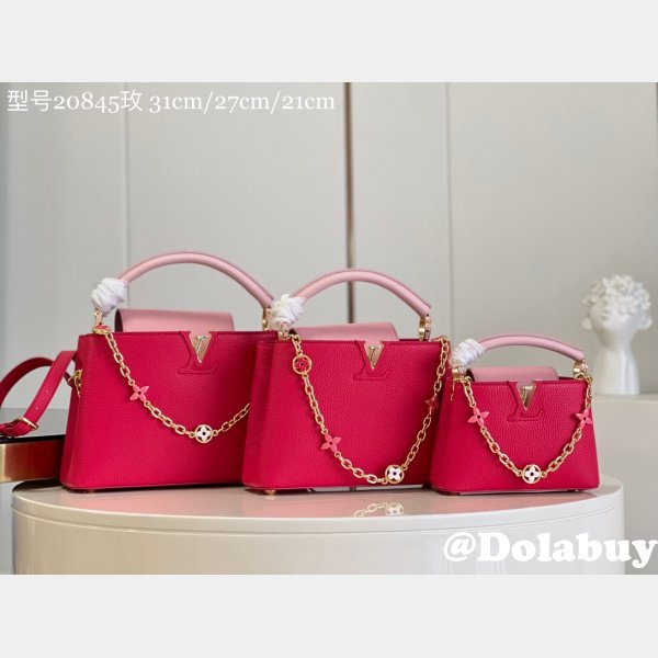 Perfect Fake Louis Vuitton Capucines Red M20845 UK Shop