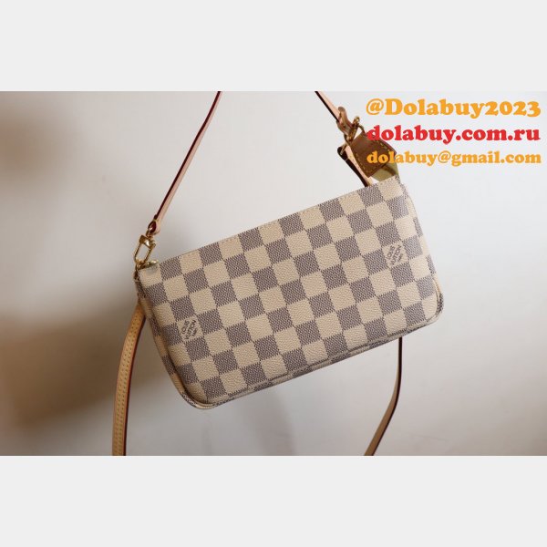 Cheap Auth Louis Vuittons Damier Pochette Accessoires M41207 Bag