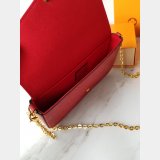 7 Star Louis Vuitton M63770 Red Replica Monogram Leather Pochette