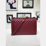 High Quality CC Le Boy Luxury Bags Lambskin 30cm