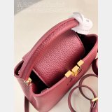 Capucines 1:1 Mirror M25128 Purple-Red Louis Vuitton Fake Handbag