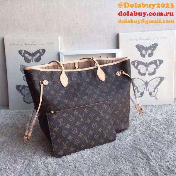 Best Louis Vuitton Wholesale Neverfull Monogram MM  APRICOT M50366 Bag