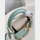 Louis Vuitton Replica Capucines Python Handle M48865 Avocado Green Bag