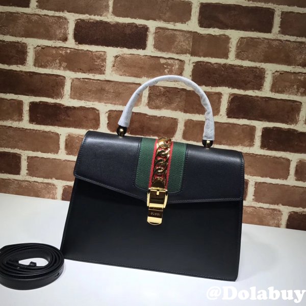 Replica Gucci Cheap 431665 Sylvie medium top handle bag