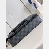 Designer Louis Vuitton Copy N40519 Trio Messenger Damier Graphite Black Canvas