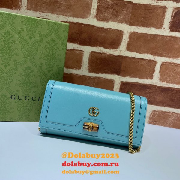 Gucci AAA+ 658243 Diana chain wallet Replica leather Fashion