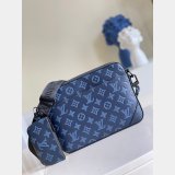 Louis Vuitton China Replica M45730 Duo Messenger Monogram Shadow Blue Bags