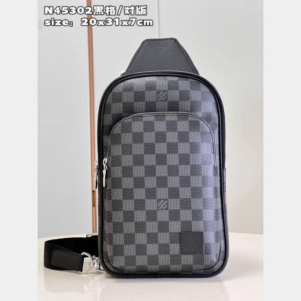 Louis Vuittons Wholesale N45302 Avenue Slingbag Damier Graphite Bag