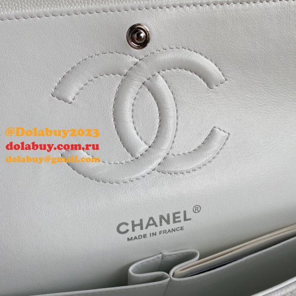 Buy Replica CC classic CF 25.5 cm White handbag