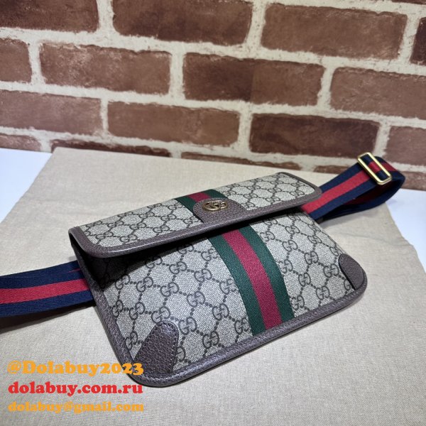 Ophidia GG Perfect Gucci 752597 Belt Ebony Supreme Replica Bag