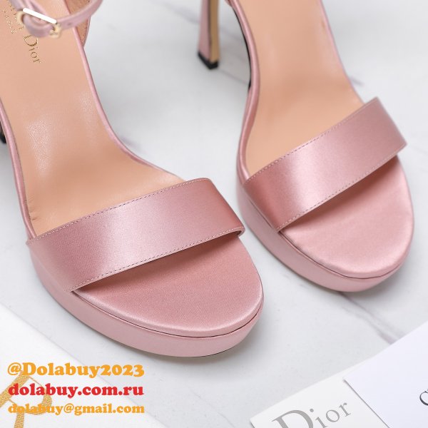 Duplicate Mlle Dior Heeled Sandal Top Quality