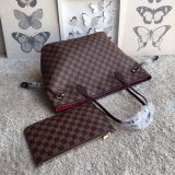 Replica Louis Vuitton Wholesale Neverfull MM Damier Ebene N41358 Brown