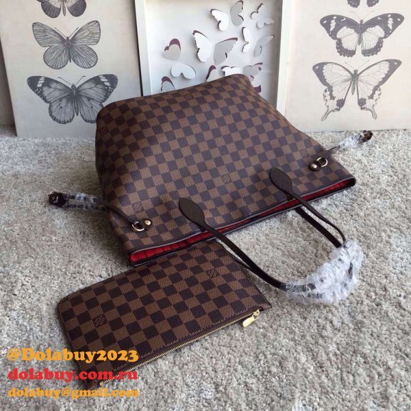 Replica Louis Vuitton Wholesale Neverfull MM Damier Ebene N41358 Brown