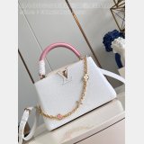 Replica 1:1 Mirror Louis Vuitton Capucines M48865 White Bags