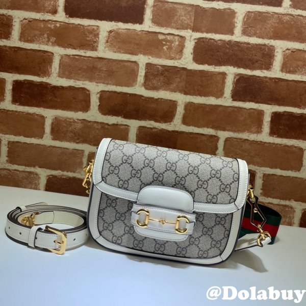 Gucci Replicas Horsebit 1955 mini bag white