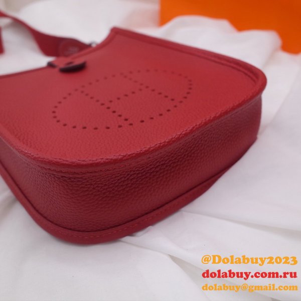 Replica Hermes Mini Evelyne TPM Bag Red