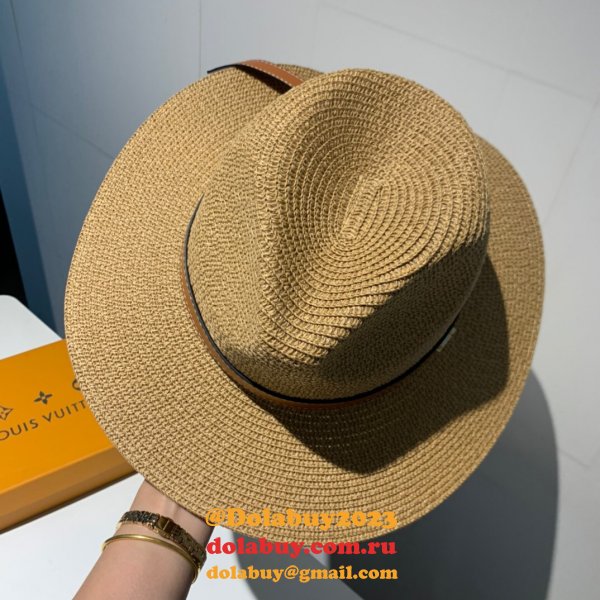 Fashion Louis Vuitton Beach classic straw hat