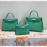 Replica Hermes Vert Jade Green Kelly Online Store Bag