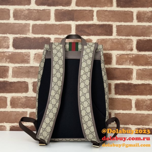 Men Gucci 792114 Ophidia Small GG Backpack Ebony Supreme Copy Bag