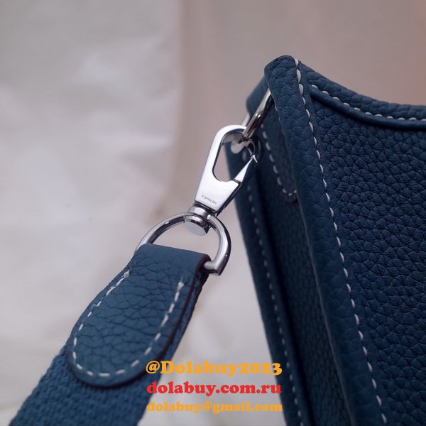 Cheap High Quality Replica Hermes Evelyne For Blue Sale