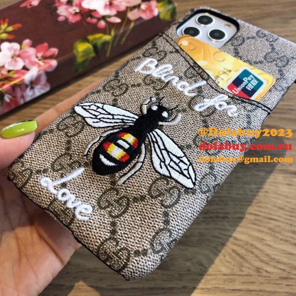 High Quality Gucci iPhone Leather Wallet Cases