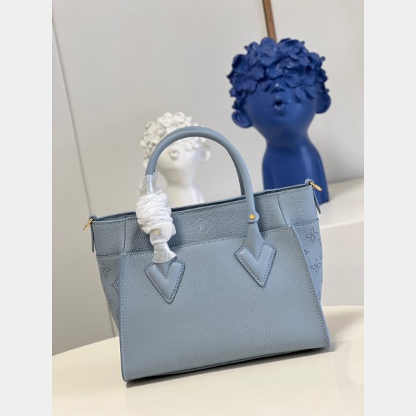 Highest Product Quality Louis Vuitton On My Side PM High End Leathers M57728 Blue Bag