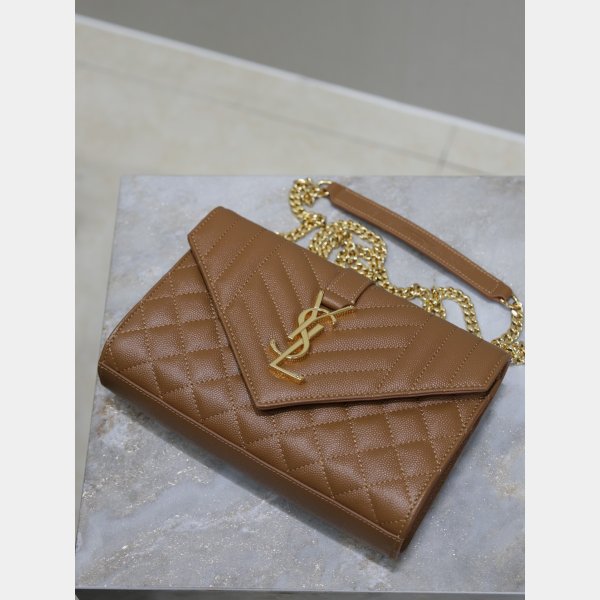 Top Quality Yves Saint Laurent Caviar Leather Envelope Bag