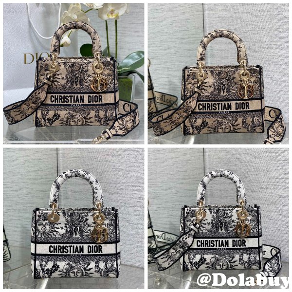 Designer Lady D-Lite Soleil Lady Dior Fake 24cm Bag