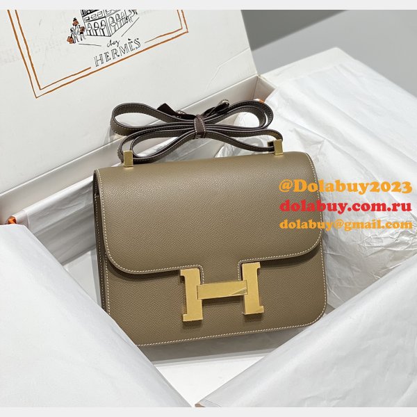 News Best Replica Hermes Mirror Single Compartment 23CM Epsom Bags