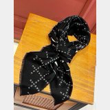 7 Star Chanel Double C Grid Square Scarf