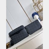 Designer Louis Vuitton Copy N40519 Trio Messenger Damier Graphite Black Canvas