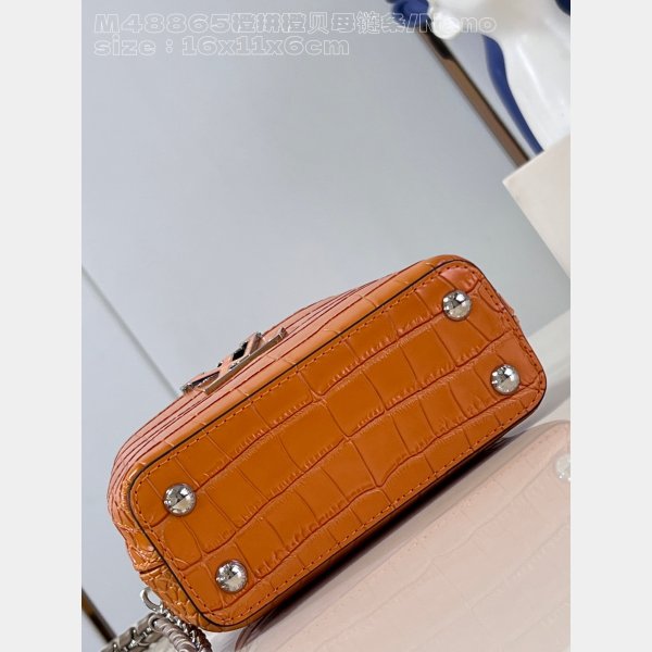 The Best Quality Capucines Louis Vuitton M48865 Orange Chain Fake Bag