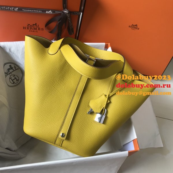 Designer Hermes Picotin Bags 18/22CM Silver Replica Best Online