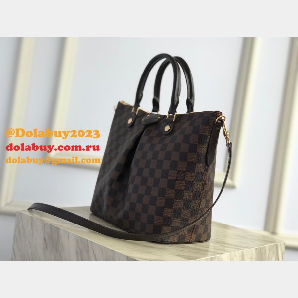 AAA+ Replica Louis Vuitton Siena MM Damier Ebene Brown