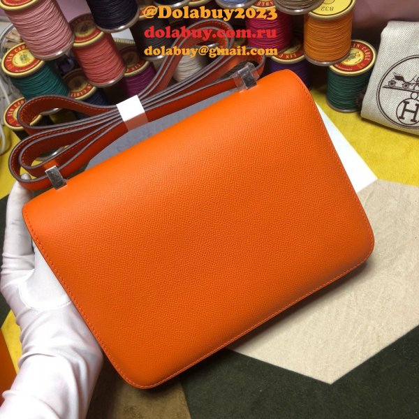 Hermes Constance Bag 23cm Epsom Leather Orange