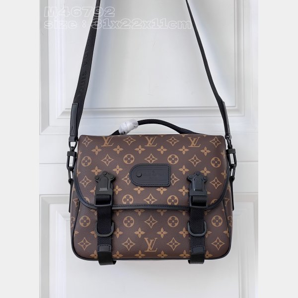 LV Copy Trail Messenger Monogram Macassar Canvas Men M46972 Fashion Bag