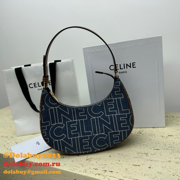 Celine Designer 1:1 Mirror Ava Denim 193952 Fake Bag