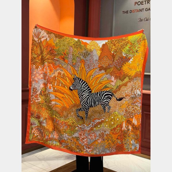 Top Quality Hermes Double-sided Printed Silk Square Scarf