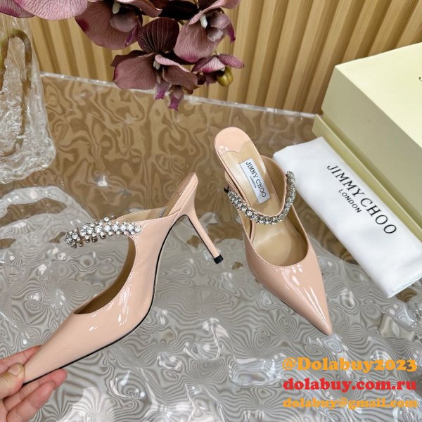 High Quality Jimmy Choo High Heel Mules 6.5/8.5/10CM