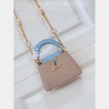 Replica Louis Vuitton Capucines AAA+ M48865 Blue Flower Bags