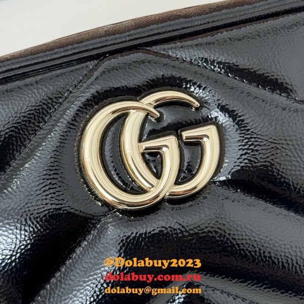 GG Marmont Gucci Duplicate Small Shoulder 802448 Black Bag