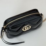 GG Marmont Gucci Duplicate Small Shoulder 802448 Black Bag