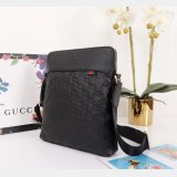 Gucci Best GG Supreme Leather Messenger For Men 413168 Black