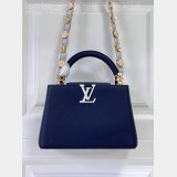 Louis Vuitton M48865 Dark Blue Light Flower Chain Capucines Replica Handbag