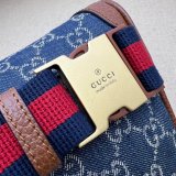 Sale Gucci Fake Belt bag with Interlocking G 682933 blue and ivory GG