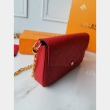 7 Star Louis Vuitton M63770 Red Replica Monogram Leather Pochette