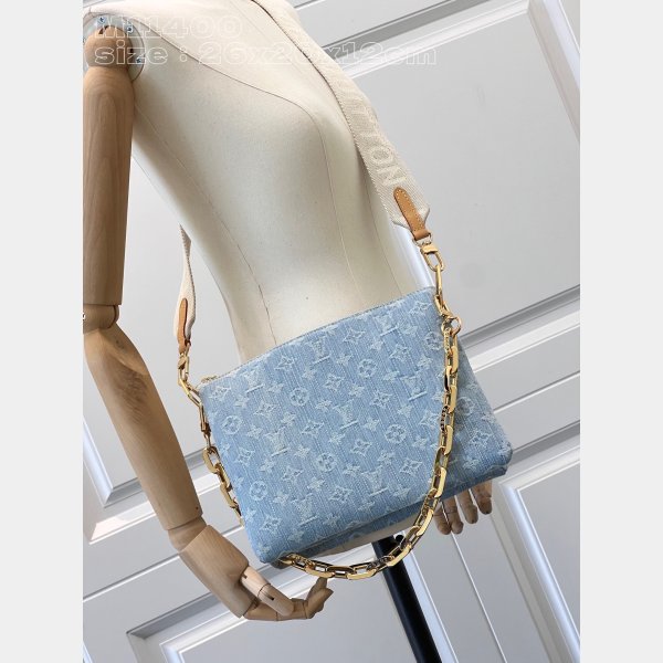 Coussin Inspired Louis Vuitton High Monogram Denim M24564 Handbags