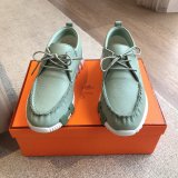 Top Quality hermes men Bouncing leather sneaker